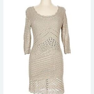 Robbi & Nikki by Robert Rodriguez Taupe Knit Dress